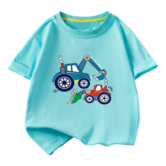 LIaqionyy Toddler Boys Girls Cute T-Shirts Kids Graphic Short Sleeve Cotton Tee Shirts Summer Casual Comfy Pullover Tops