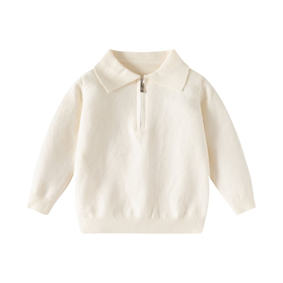 LIaqionyy Toddler Boys Quarter Zip Sweater Pullover Kids Lightweight Long Sleeve Fall Winter Sweaters Clothes