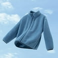 thumbnail image 1 of LIaqionyy Toddler Fleece Jacket Kids Sherpa Fuzzy Outerwear Boys Girls Zip up Long Sleeve Warm Fall Coat, 1 of 2