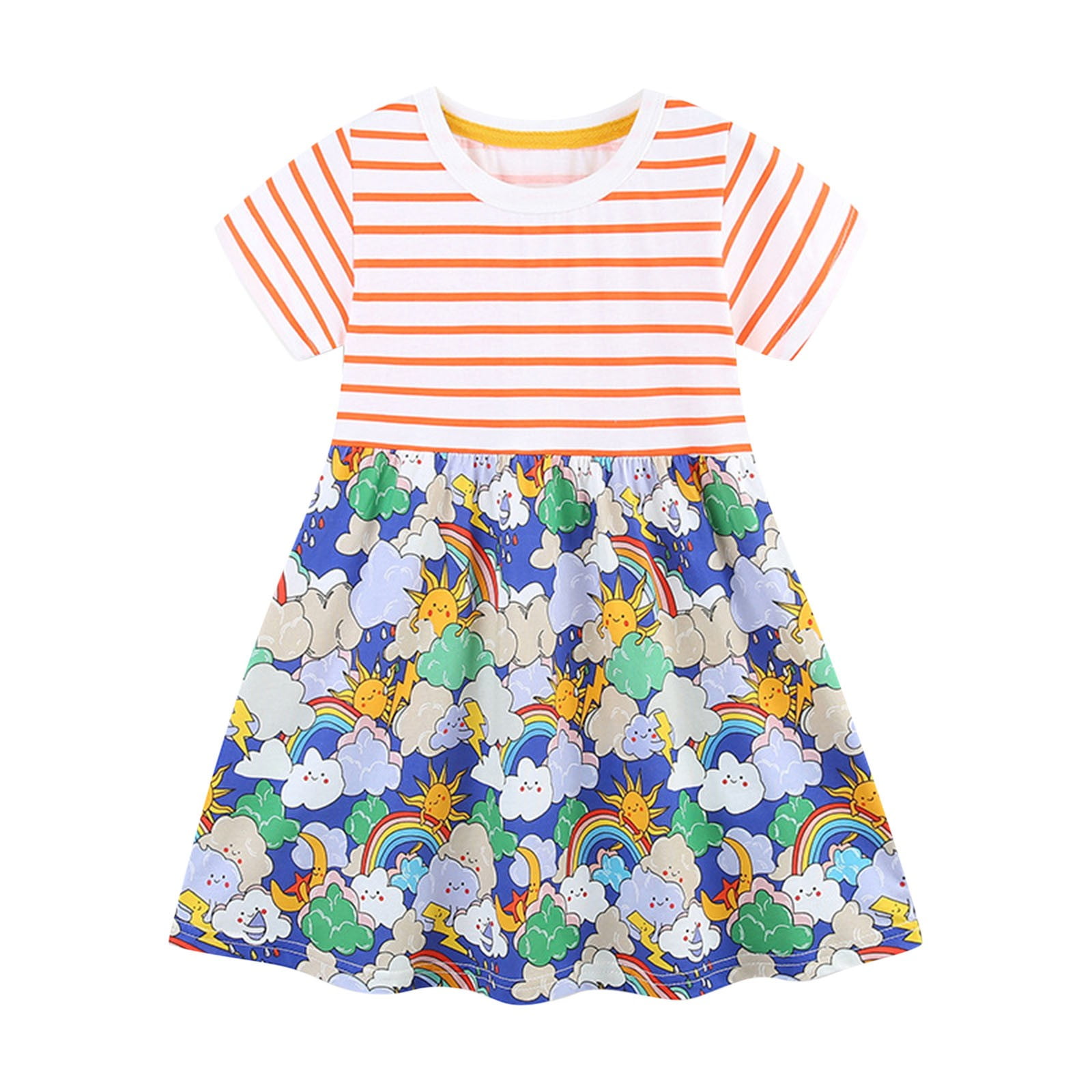 4t girls fall dress Girls' Dandelions In Fall 3/4 Sleeve Pocket Twirl Dress Size: 5/6 By Mila & Rose main image 1