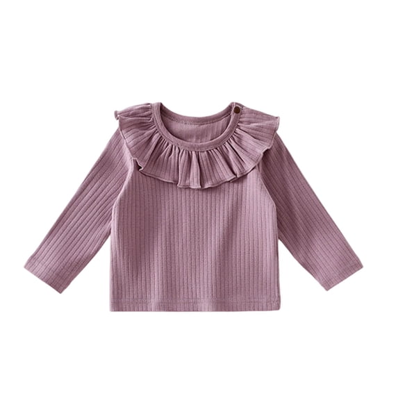 LIaqionyy Toddler Girls Cotton Long Sleeve Shirt Collared Tops Fashion Blouse Comfortable Casual Fall Winter Clothes