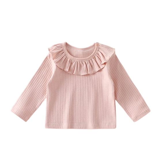 LIaqionyy Toddler Girls Cotton Long Sleeve Shirt Collared Tops Fashion Blouse Comfortable Casual Fall Winter Clothes