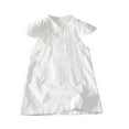 thumbnail image 1 of LIaqionyy Toddler Girls White Dress Short Sleeve A-Line Sundress Party Birthday Formal Dresses 2-12 Years, 1 of 9