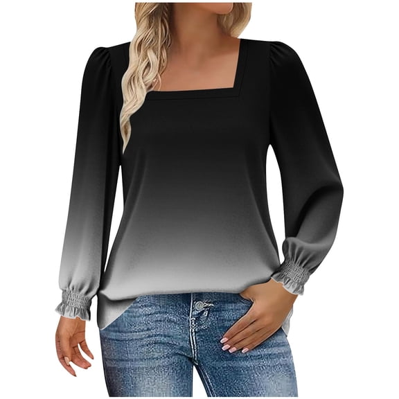 LIaqionyy Tunic Tops for Women Striped Casual Loose Fall Shirts Business Dressy Blouses Clothes Trendy outfits