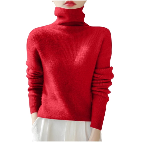 LIaqionyy Turtleneck for Women Sweater Dressy Casual Lightweight Fall Winter Soft Knit Pullover Sweaters