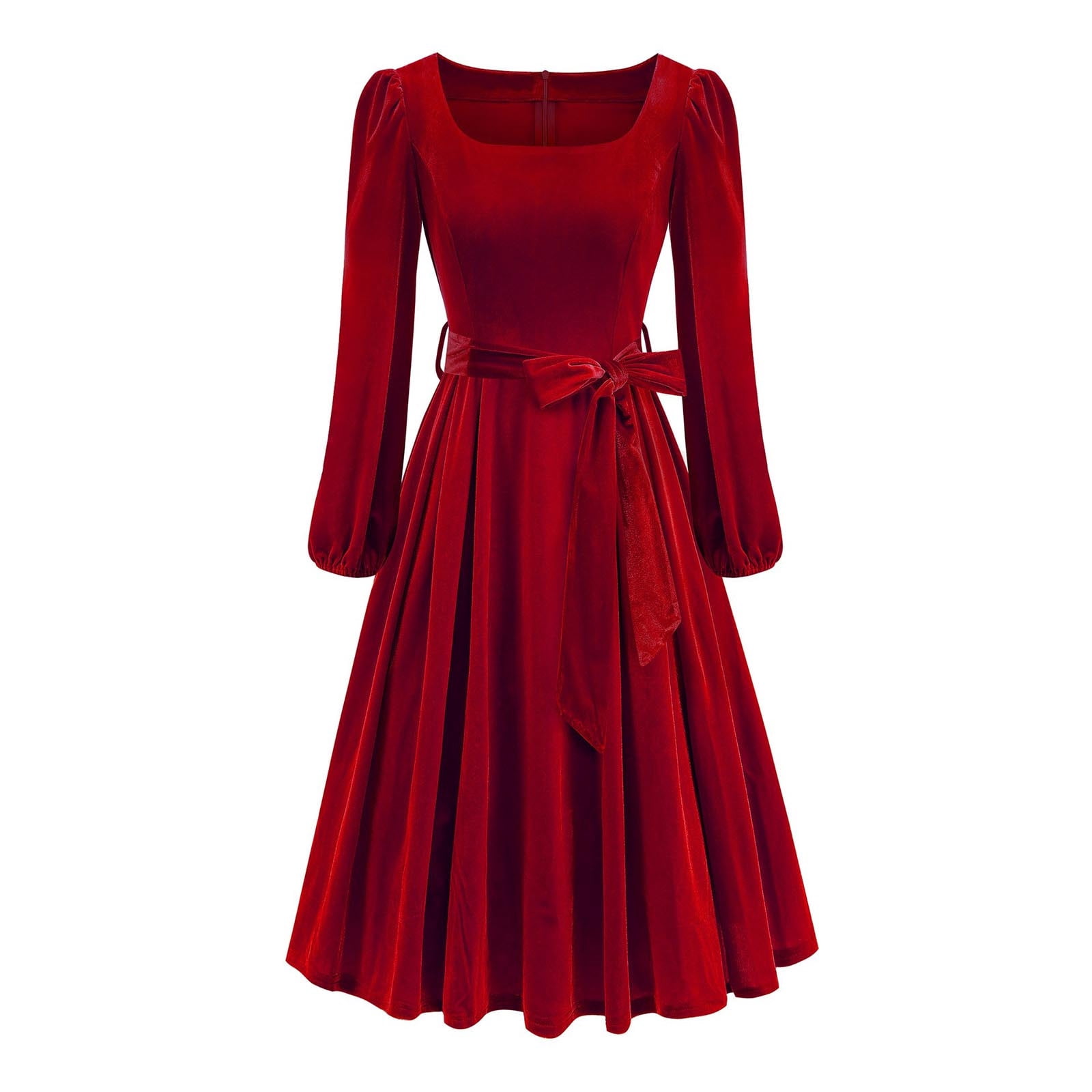 LIaqionyy Velvet Christmas Cocktail Dress for Womens Party Vacation Long  Sleeves Fall Formal Dresses - Walmart.com
