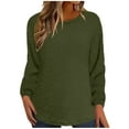 thumbnail image 1 of LIaqionyy Women Crewneck Sweatshirts Fall Winter Warm Pullover Casual Soft Shirts Tops Loungewear Clothes, 1 of 6