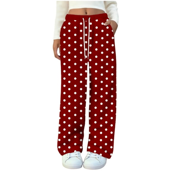 LIaqionyy Women Fleece Pajamas Sherpa Fuzzy Loungewear Pant Cozy Fall Winter Warm Sleepwear Pj Bottoms