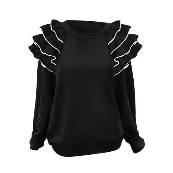 LIaqionyy Women Oversize Sweatshirt Crew Neck Casual Tops Fashion Pullover Comfy Fall Winter Outfits