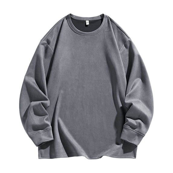 LIaqionyy Big and Tall Shirts for Men's Crew Neck Sweatshirts Lightweight Casual Basic Pullover Tops