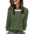 thumbnail image 1 of LIaqionyy Women Sweater Tunic Tops Dressy Lightweight Casual Blouses Loose Knit Pullover Work Fall Fashion Clothes, 1 of 7