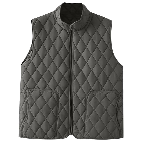 LIaqionyy Women Vest Jacket Quilted Lightweight Zip up Sleeveless Casual Warm Winter Outerwear with Pockets