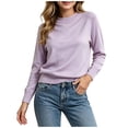 thumbnail image 1 of LIaqionyy Women's Crew Neck Sweaters Fall Oversized Knit Pullover Long Sleeve Tops Trendy Winter Clothes, 1 of 6