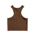 thumbnail image 1 of LIaqionyy Women's Crop Tank Top Ribbed Sleeveless Racerback Camisole Slim Stretch Workout Vest, 1 of 3