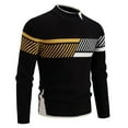 thumbnail image 1 of LIaqionyy Big and Tall Sweater for Mens Crew Neck Casual Fashion Knit Pullover Sweaters Fall Winter Clothes, 1 of 6