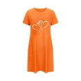 thumbnail image 1 of LIaqionyy Women's Plus Size Nightgown Short Sleeve Casual Print Loose Comfy Pajamas Sleepdress Sleepwear, 1 of 5