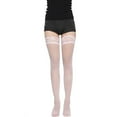 thumbnail image 1 of LIaqionyy Women's Sheer Thigh High Pantyhose Over Knee Stockings Comfort Lace Elastic Tights, 1 of 2
