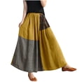 thumbnail image 1 of LIaqionyy Women's Skirts High Waist Elastic Maxi A Line Pleated Office Work Skirt Winter Fall Clothes S-5XL, 1 of 5
