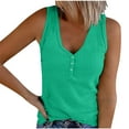 thumbnail image 1 of LIaqionyy Women's Sleeveless Tank Tops Ribbed Knitted Button down T Shirts Summer Slim Tee Top Going out Shirt XXXL, 1 of 5