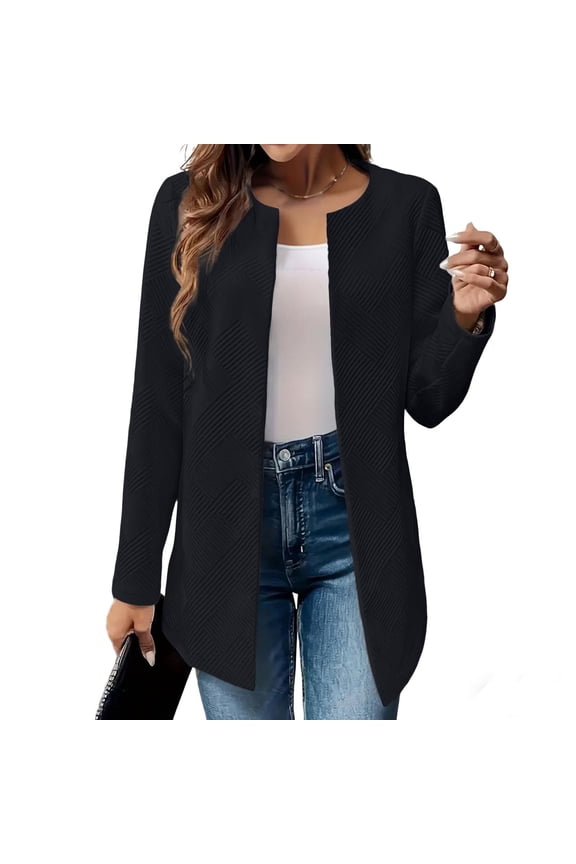 Womens Cardigans Casual Open Front Long Sleeve Loose Cardigan Women Fall Work Business Clothes S-5XL