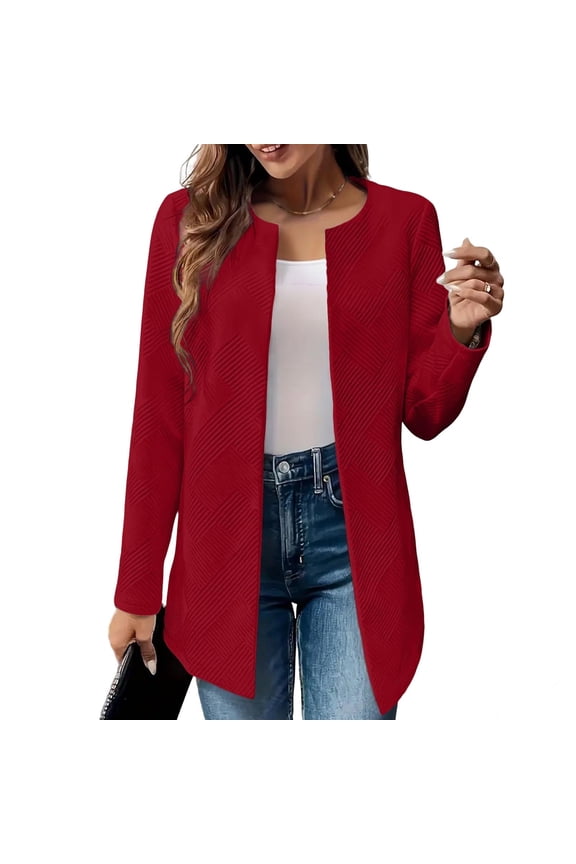 Womens Cardigans Casual Open Front Long Sleeve Loose Cardigan Women Fall Work Business Clothes S-5XL