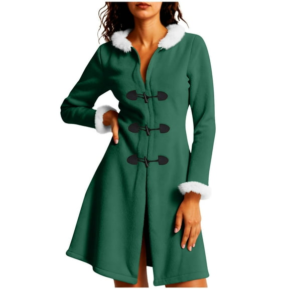 LIaqionyy Womens Christmas Jacket Long Lightweight Sweatshirt Coat Open Front Cardigan Outerwear Fall Clothes