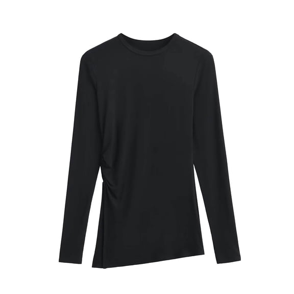 LIaqionyy Womens Cotton Tops Lightweight Undershirt Winter Underwear Crew Neck Base Layer Long Sleeve Clothes