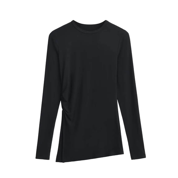 LIaqionyy Womens Cotton Tops Lightweight Undershirt Winter Underwear Crew Neck Base Layer Long Sleeve Clothes