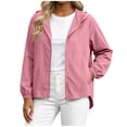 thumbnail image 1 of LIaqionyy Womens Hooded Jacket Long Sleeve Lightweight Casual Outerwear Jackets Spring Coats with Pockets, 1 of 7
