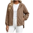 thumbnail image 1 of LIaqionyy Womens Hooded Jacket Long Sleeve Lightweight Casual Outerwear Jackets Spring Coats with Pockets, 1 of 7