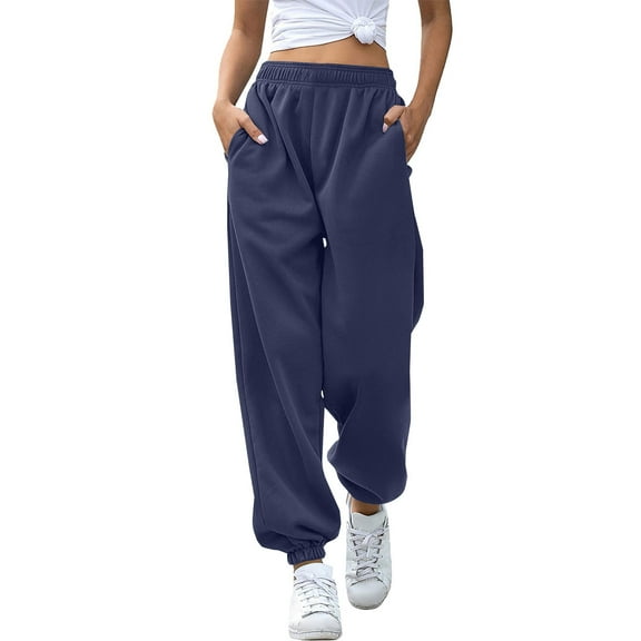 LIaqionyy Womens Joggers Pants High Waisted Sweatpants Baggy Comfy Lounge Workout Running Pant with Pocket