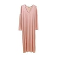 thumbnail image 1 of LIaqionyy Womens Long Sleeve Nightgown Plus Size Sleepwear Nightdresses Soft Ladies Night Gown Sleepshirts, 1 of 6