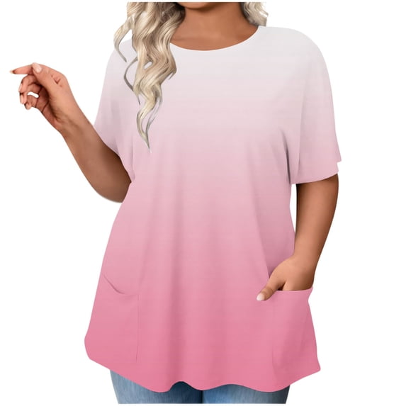 LIaqionyy Womens Oversized Shirts Loose Short Sleeve Tees Casual Comfortable Crew Neck Summer Tops Clothes