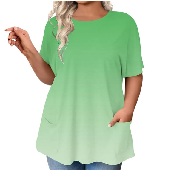 LIaqionyy Womens Oversized Shirts Loose Short Sleeve Tees Casual Comfortable Crew Neck Summer Tops Clothes