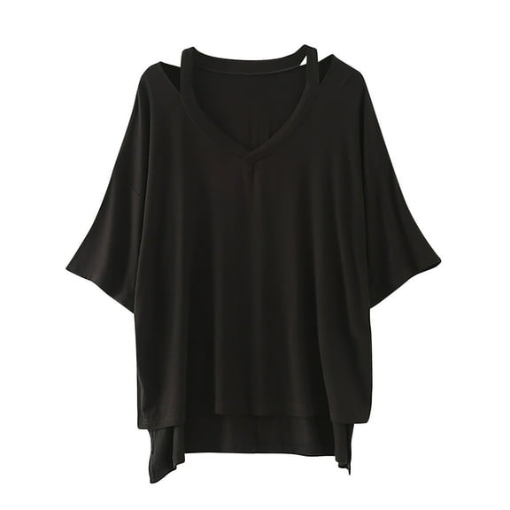LIaqionyy Womens Oversized V Neck T Shirts Tops Short Sleeve Workout Gym Casual Loose Fashion Clothes