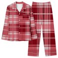 thumbnail image 1 of LIaqionyy Womens Pajamas Set 2 Piece Plaid Button Down Pjs Soft Long Sleeve Top and Pants Sleepwear Lounge Sets, 1 of 5