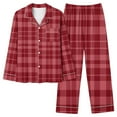 thumbnail image 1 of LIaqionyy Womens Pajamas Set 2 Piece Plaid Button Down Pjs Soft Long Sleeve Top and Pants Sleepwear Lounge Sets, 1 of 5