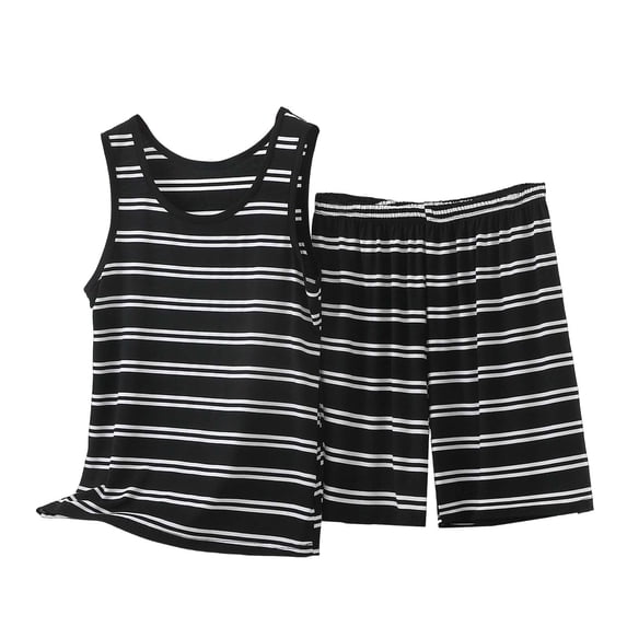 LIaqionyy Womens Plus Size Pajamas Sets Sleeveless Tops and Shorts Soft Summer Loungewear 2 Piece Outfits