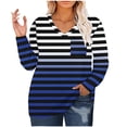 thumbnail image 1 of LIaqionyy Womens Plus Size Striped Shirt Casual Loose Crewneck Fall Outfits T Shirts Tunic Tops Fashion Clothes L-5XL, 1 of 5