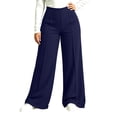 thumbnail image 1 of LIaqionyy Womens Plus Size Yoga Pants Elastic Waist Wide Leg Casual Workout Stretchy Athletic Trousers with Pockets, 1 of 6