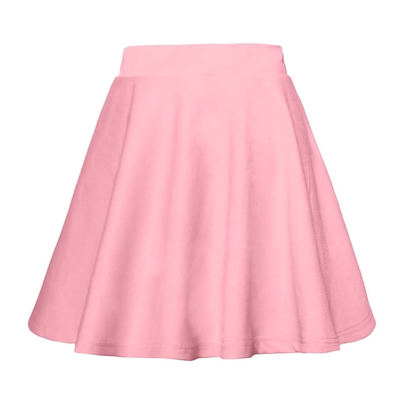 LIaqionyy Womens Skirts Casual Loose Mini High Waist Flared Flowy Skater Summer Solid Color Womens Short Skirt