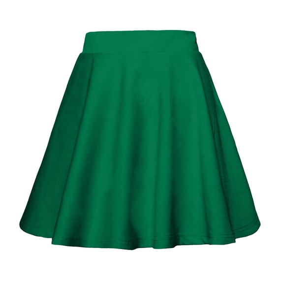 LIaqionyy Womens Skirts Casual Loose Mini High Waist Flared Flowy Skater Summer Solid Color Womens Short Skirt