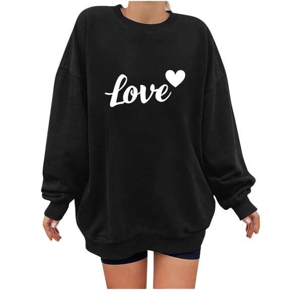 LIaqionyy Womens Sweatshirt Fall Winter Pullover Tops Casual Fashion Oversized Sweatshirts Comfy Outfits
