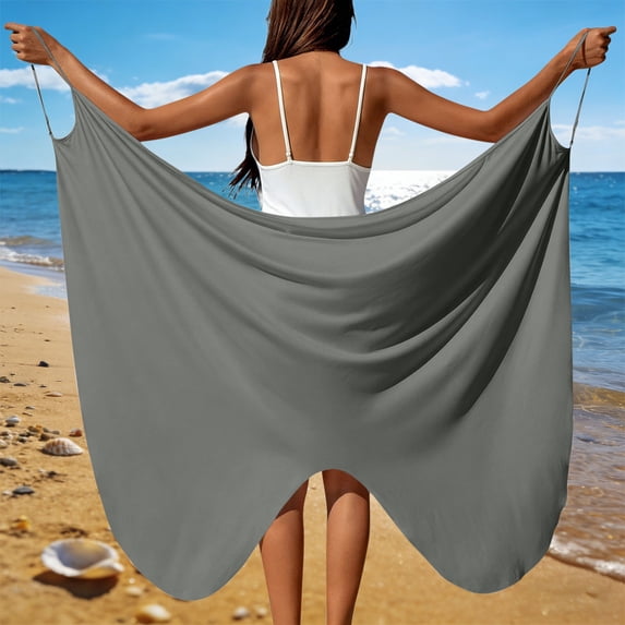 LIaqionyy Womens Swimsuit Cover up Beachwear Spaghetti Strap Wrap Dress Lightweight Coverups Bikini Swimwear