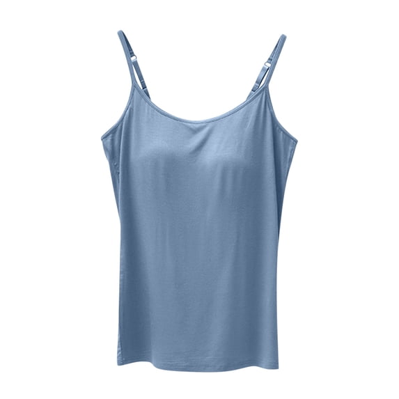 LIaqionyy Womens Tank Tops Camisole Adjustable Spaghetti Strap Sleeveless Undershirts Cute Summer Cami Top