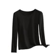 thumbnail image 1 of LIaqionyy Womens Thermal Long Sleeve Crew Neck Undershirts Casual Cotton Winter Base Layer Warm Tops M-4XL, 1 of 4