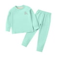 thumbnail image 1 of LIaqionyyGirls Thermal Underwear Sets Kids Long Sleeve Fleece Lined Base Layer Top Bottom Warm Winter, 1 of 4