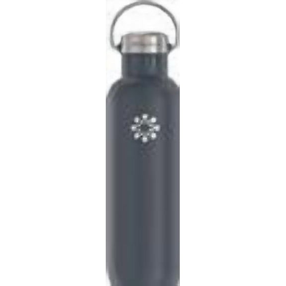 LIfeFactory Stainless Steel Vacuum-Insulated Sport Bottle, 24 Ounce, Carbon