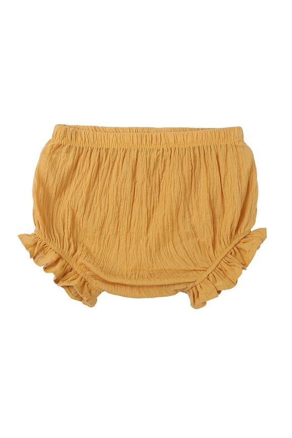 LIhncine Baby Bloomers for Toddler Girl Boy Ruffle Diaper Covers Cotton Linen Cute Loose Harem Shorts Underwear