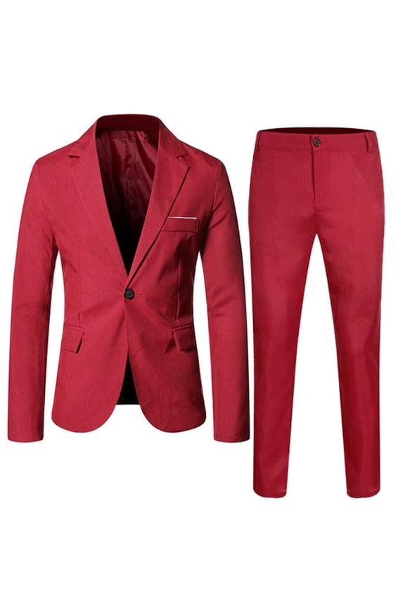 LIhncine Boy's Suit Formal Slim Fit 2 Pieces Suit Set Pant Coat Outfits Boys Tuxedo Suit Prom Suits for Teen Boys 10-18 Years